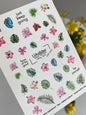 Nagel Water Decal NCg-024 | Nagel Water Decals met Tropische Bladeren & Bloemen | Exotische Botanische Mix