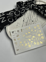 Nail Water Decal Fg-063 | Gold Foil Water Slide Nail Decals | Zodiac Signs & Constellations - UASLIDER