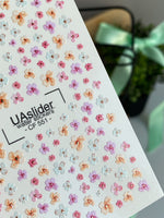 Nail Water Decal CF-551 | Tiny Pastel Flowers Nail Decals | Delicate Water Stickers for Manicure - UASLIDER