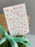 Nail Water Decal CF-553 | Red Roses & Blossoms Nail Decals | Elegant Water Stickers with Gold Details - UASLIDER