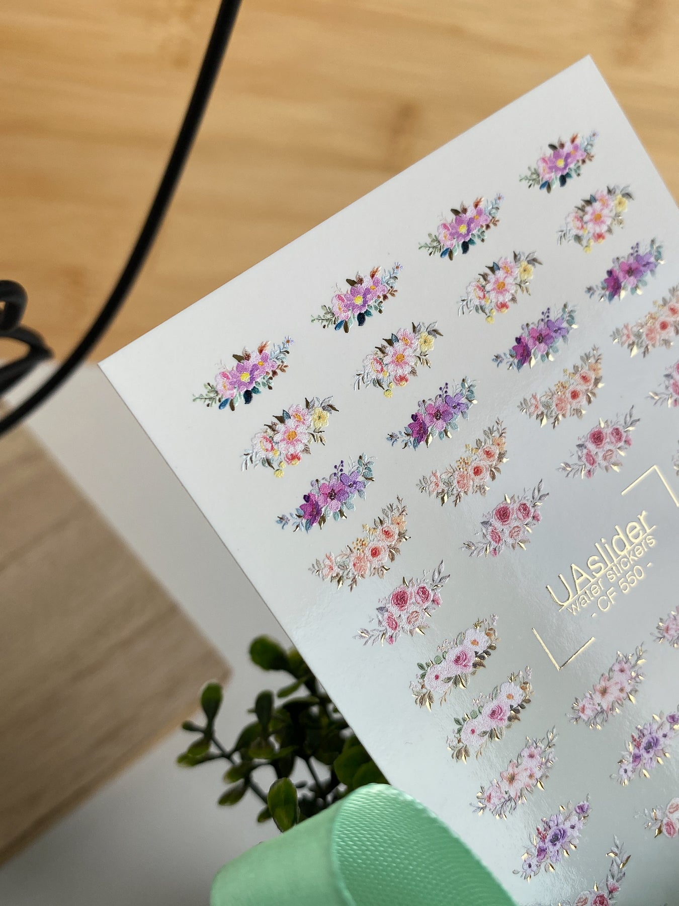 Nail Water Decal CF-550 | Floral Bouquet Nail Decals | Elegant Pastel Water Stickers - UASLIDER