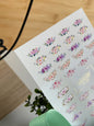 Nail Water Decal CF-550 | Floral Bouquet Nail Decals | Elegant Pastel Water Stickers