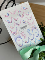 Nail Water Decal CF-349 | Water Slide Nail Decals | French Tips with Butterflies & Romantic Words - UASLIDER