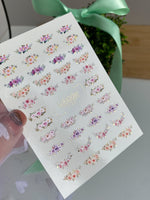 Nail Water Decal CF-550 | Floral Bouquet Nail Decals | Elegant Pastel Water Stickers - UASLIDER