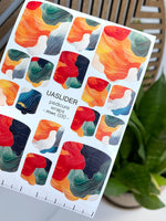 Abstract Pedicure Nail Wraps — Topographic Wave Art | MWC-030