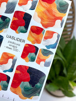 Abstract Pedicure Nail Wraps — Topographic Wave Art | MWC-030