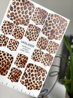 Leopard Pedicure Nail Wraps — Realistic Brown Animal Print | MWC-047