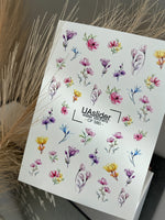 Nail Water Decal CF-580 | Water Slide Nail Decals with Colorful Wildflowers | Floral Nail Art Designs - UASLIDER