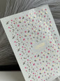 Nagel Water Decal CF-578 | Water Slide Nagel Decals met Roze en Witte Bloemen | Mini Bloemige Nagelkunst met Gouden Details