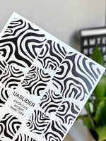 Abstract Pedicure Nail Wraps — Black & White Op Art Swirl | MWC-044