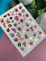 Nail Water Decal CF-080 | Love is Nail Art Water Decals | Romantic Cartoon Couple Designs - UASLIDER