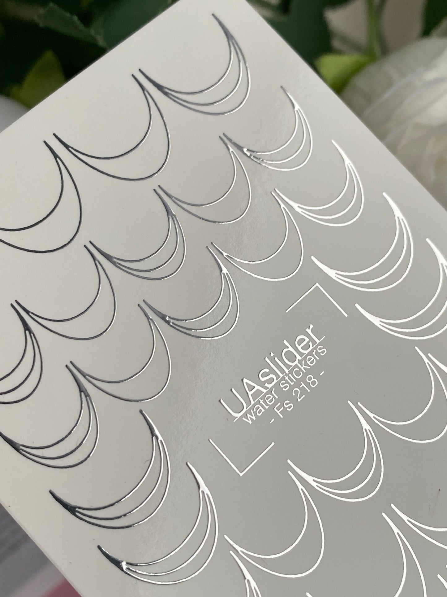 Nail Water Decal Fs-218 | Water Slide Nail Decals French Smile Lines | Elegant Curved Nail Art Design