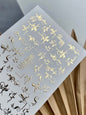 Nagel Water Decal Fg-023 | Decoratieve Water Slide Nagel Decals met Goudfolie | Elegante Krullen & Bloemenmotieven