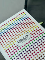 Heart Nail Decals — Rainbow Gradient Tiny Hearts | NC-166