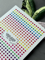 Heart Nail Decals — Rainbow Gradient Tiny Hearts | NC-166