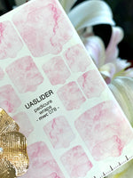 Pink Marble Pedicure Nail Wraps — Blush Watercolor Marble | MWC-078