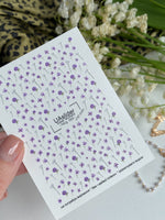 Nail Water Decal NCg-053 | Water Slide Nail Decals | Purple Flowers & White Dandelions - UASLIDER