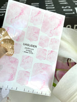 Pink Marble Pedicure Nail Wraps — Blush Watercolor Marble | MWC-078