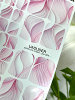Floral Pedicure Nail Wraps — Soft Pink Petal Swirl Design | PW-004