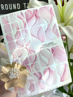 Floral Pedicure Nail Wraps — Soft Pink Petal Swirl Design | PW-004