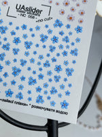 Floral Nail Decals — Lavender Daisies & Blue Forget-Me-Nots | NC-058