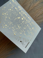Nail Water Decal Fg-034 | Abstract Women Silhouette Nail Water Decals with Gold Splashes | Modern Artistic Nail Art - UASLIDER