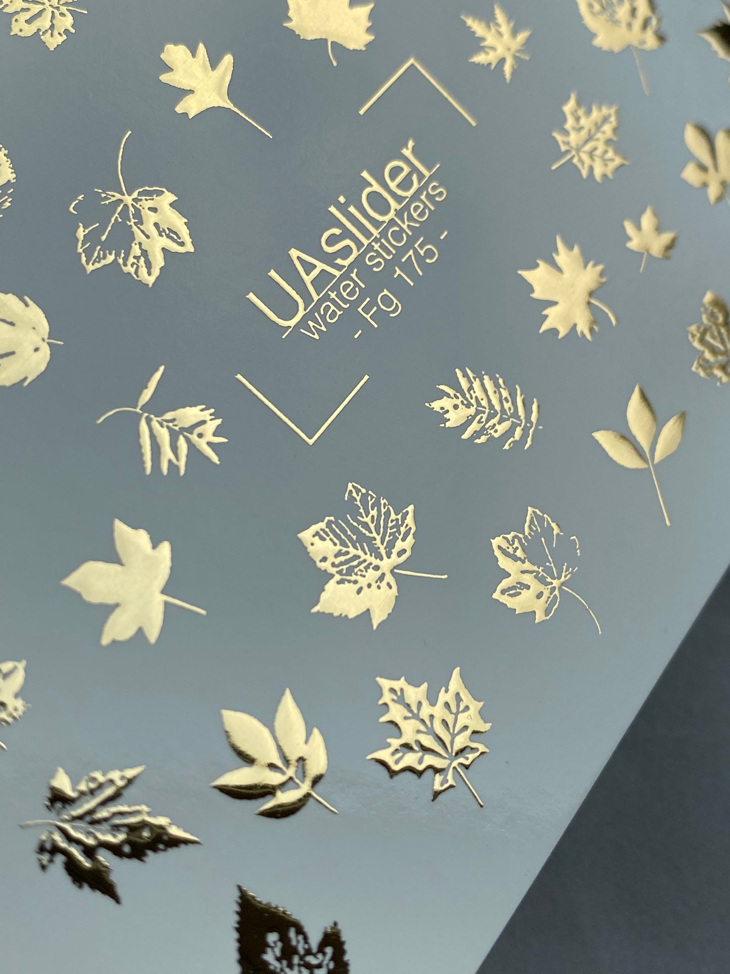 Nagel Wasserabziehbild Fg-175 | Goldfolie Wasserabzieh-Nagelbilder | Herbstblätter & Botanische Akzente