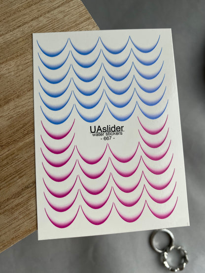 Водные наклейки для ногтей 667