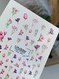 Nagel Water Decal NCg-066 | Water Slide Nagel Decals Lente Tulpen en Krokussen | Fijne Bloemenboeketten