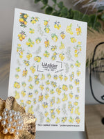 Nail Water Decal NCg-067 | Water Slide Nail Decals Lemons and Leaves | Fresh Fruit Nail Art - UASLIDER