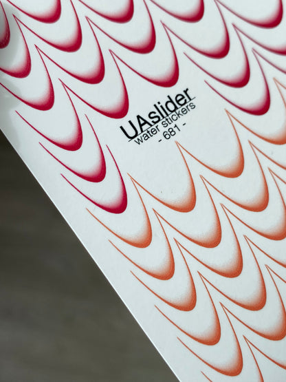 Calcomanía de agua para uñas 681