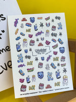Nail Water Decal NCg-081 | Water Slide Nail Decals Graffiti Street Art | Bears, Tags and Neon Icons - UASLIDER
