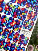 Rainbow Bokeh Manicure Nail Wraps — Glowing Lights | mw-306
