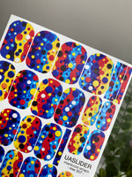 Colorful Dots Manicure Nail Wraps — Abstract Pop Art | mw-307