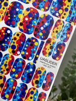 Colorful Dots Manicure Nail Wraps — Abstract Pop Art | mw-307