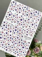 Patriotic Star Manicure Wraps — Red, White & Blue | mw-317