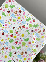 Cute Doodle Manicure Wraps — Dinosaurs & Animals | mw-321