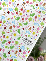 Cute Doodle Manicure Wraps — Dinosaurs & Animals | mw-321