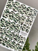 Green Camouflage Manicure Wraps — Classic Camo | mw-322