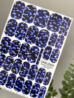 Blue Camouflage Manicure Wraps — Navy & Cobalt | mw-323