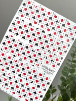 Playing Card Manicure Wraps — Red & Black Suits | mw-328
