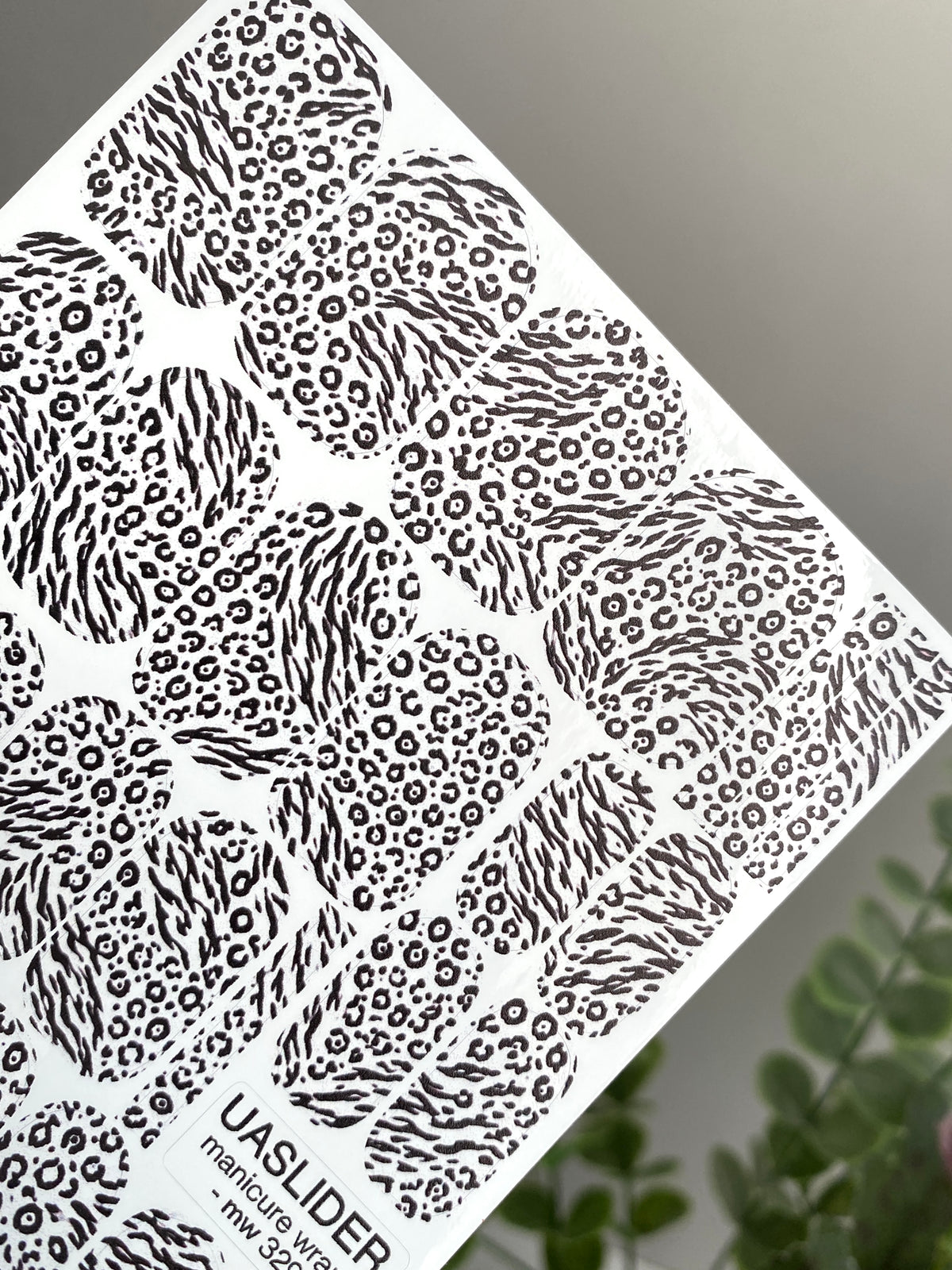 Mixed Animal Print Manicure Wraps — Zebra & Leopard | mw-329