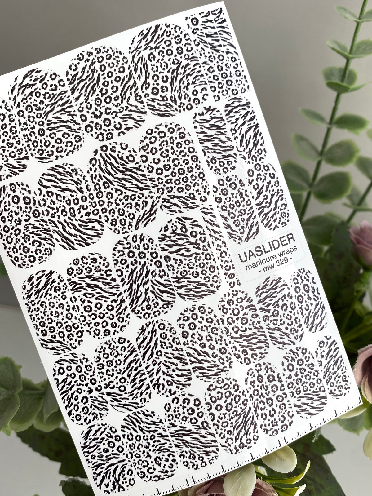 Mixed Animal Print Manicure Wraps — Zebra & Leopard | mw-329