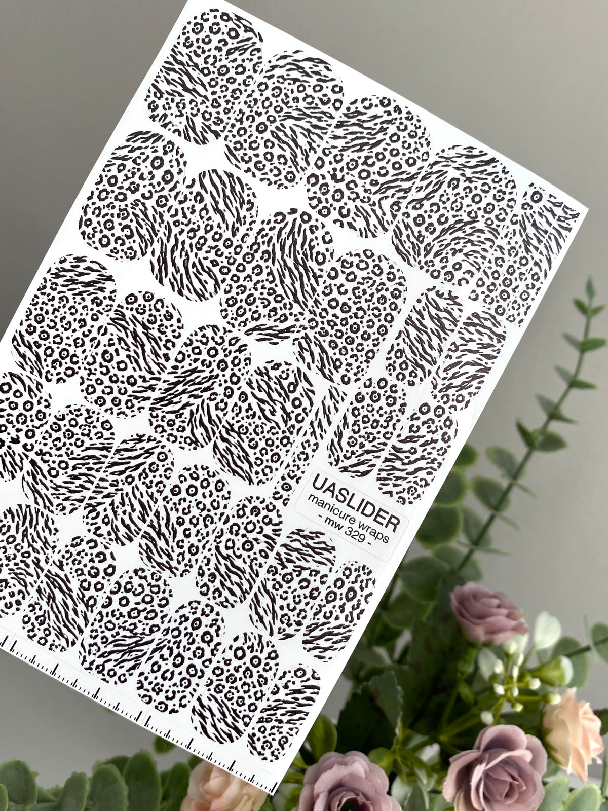 Mixed Animal Print Manicure Wraps — Zebra & Leopard | mw-329