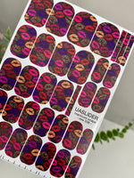 Colorful Lips Manicure Wraps — Bold Kiss Print | mw-336