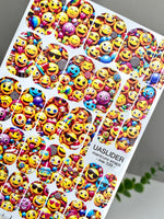 Emoji Manicure Nail Wraps — Colorful Smiley Faces | mw-339