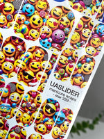 Emoji Manicure Nail Wraps — Colorful Smiley Faces | mw-339