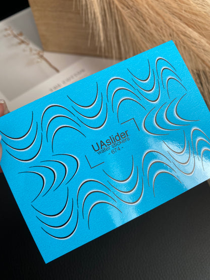 מדבקת מים לציפורניים 674