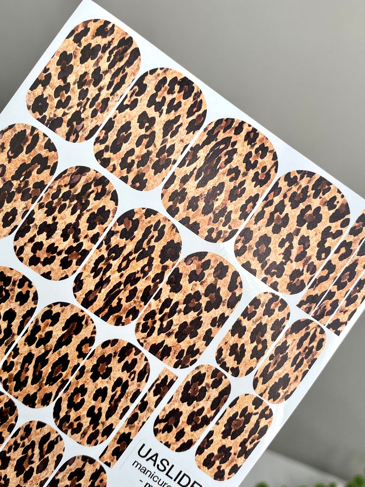 Leopard Print Manicure Wraps — Classic Tan & Black | mw-355