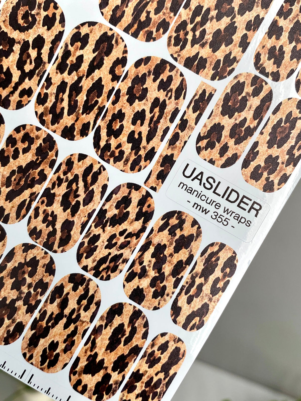 Leopard Print Manicure Wraps — Classic Tan & Black | mw-355
